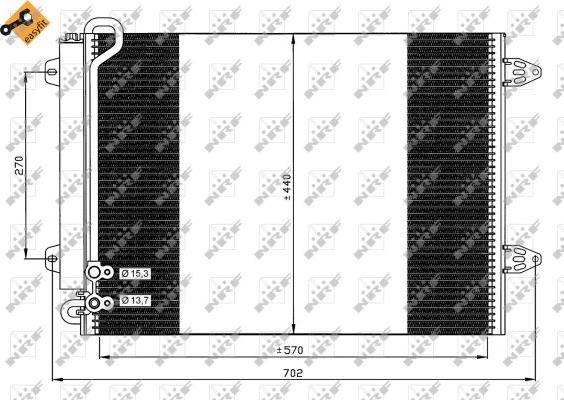 NRF 35614 - Condenser, air conditioning parts5.com