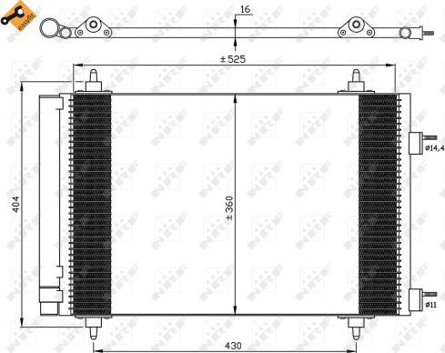 NRF 35611 - Condenser, air conditioning parts5.com