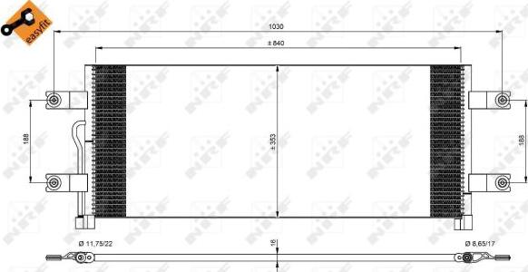 NRF 350075 - Lauhdutin, ilmastointilaite www.parts5.com