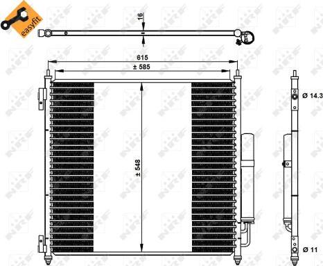 NRF 350336 - Condenser, air conditioning www.parts5.com