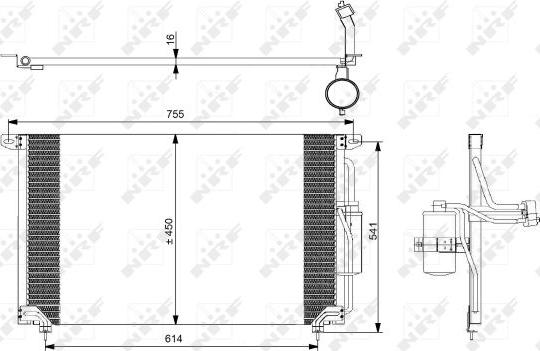 NRF 35184 - Конденсатор кондиционера www.parts5.com