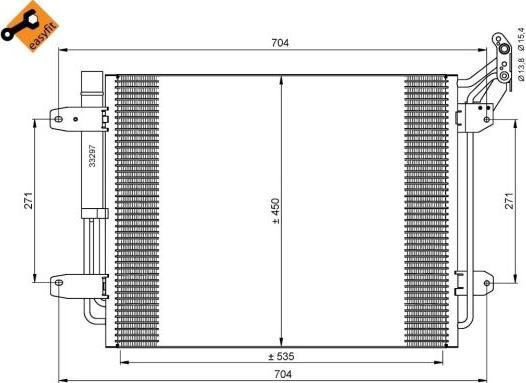 NRF 35848 - Condenser, air conditioning parts5.com