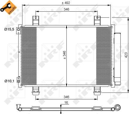 NRF 35854 - Condenser, air conditioning www.parts5.com