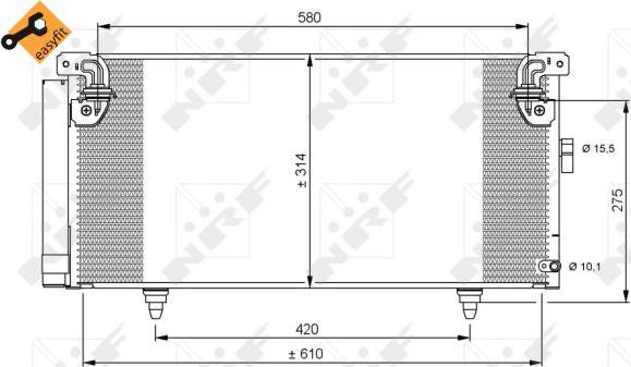 NRF 35868 - Condenser, air conditioning www.parts5.com