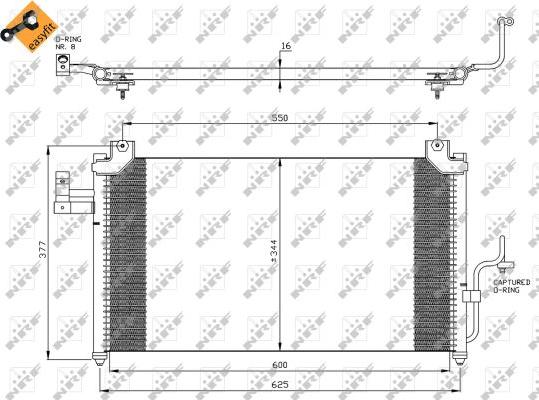 NRF 35356 - Condenser, air conditioning www.parts5.com