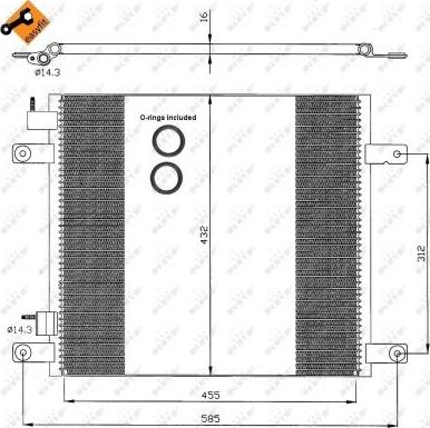 NRF 35364 - Condenser, air conditioning www.parts5.com