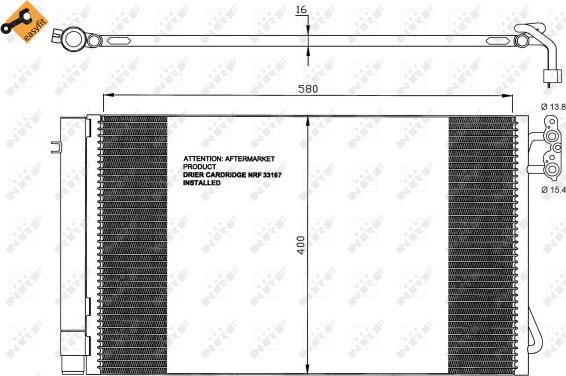 NRF 35743 - Συμπυκνωτής, σύστ. κλιματισμού www.parts5.com