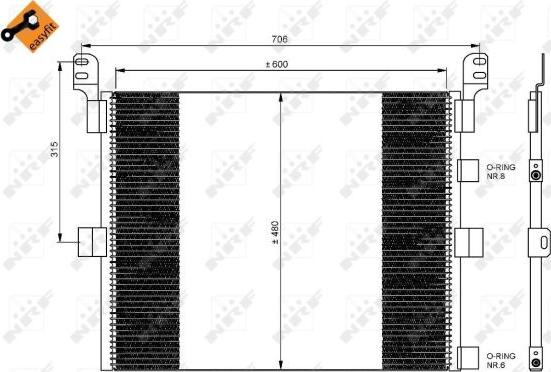 NRF 35788 - Condensator, climatizare www.parts5.com