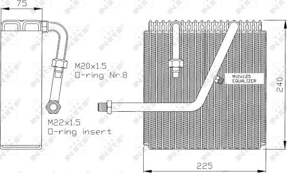 NRF 36047 - Evaporator, air conditioning www.parts5.com