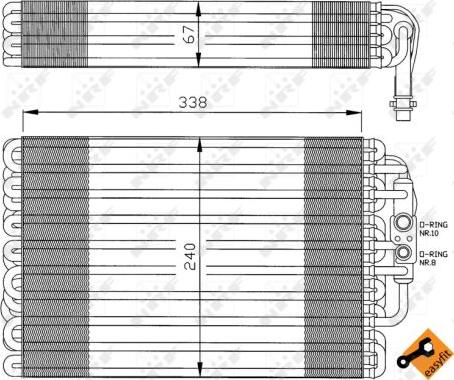 NRF 36034 - Evaporator, air conditioning www.parts5.com