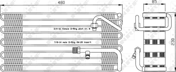 NRF 36105 - Evaporator,aer conditionat www.parts5.com