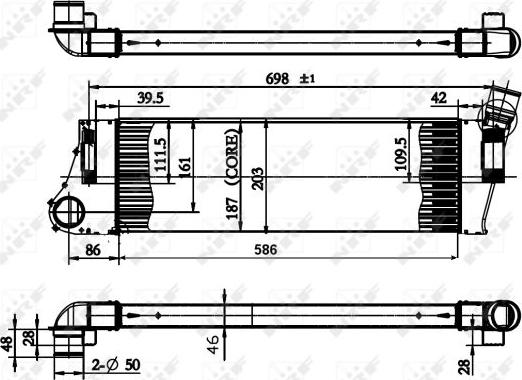 NRF 30899 - Интеркулер (охладител за въздуха на турбината) www.parts5.com