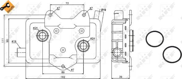 NRF 31180 - Oil Cooler, engine oil www.parts5.com