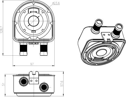 NRF 31836 - Uljni hladnjak, ulje za motor www.parts5.com