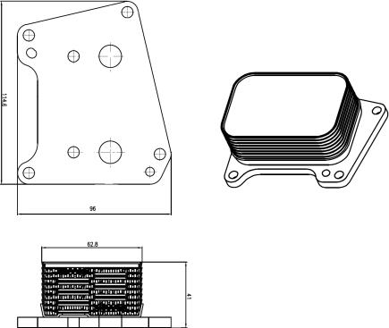 NRF 31824 - Oil Cooler, engine oil www.parts5.com