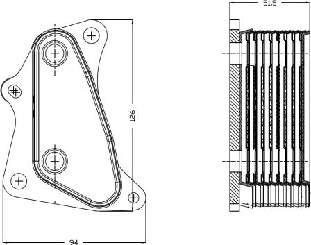 NRF 31823 - Oil Cooler, engine oil www.parts5.com