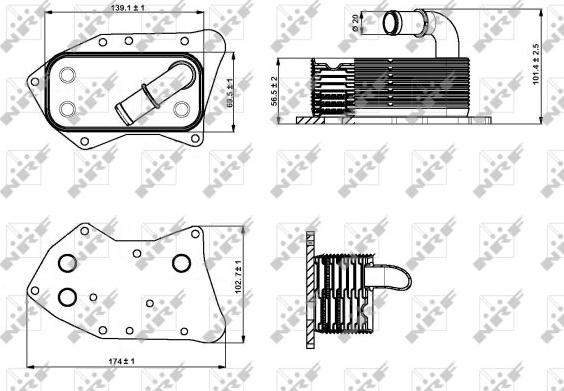 NRF 31341 - Radiator ulei, ulei motor www.parts5.com