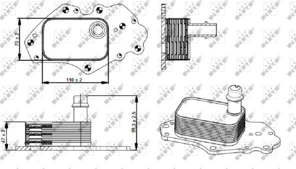 NRF 31347 - Radiator ulei, ulei motor www.parts5.com