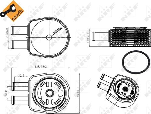 NRF 31310 - Ölkühler, Motoröl www.parts5.com