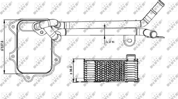 NRF 31261 - Oil Cooler, engine oil www.parts5.com