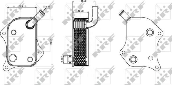 NRF 31237 - Oil Cooler, engine oil www.parts5.com