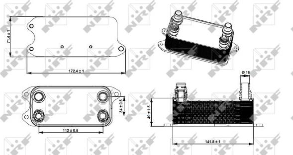 NRF 31275 - Oil Cooler, automatic transmission www.parts5.com