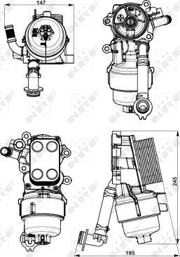 NRF 31752 - Gehäuse, Ölfilter www.parts5.com