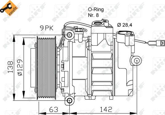 NRF 32413 - Kompressori, ilmastointilaite www.parts5.com