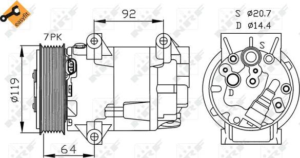 NRF 32424 - Kompressor, Klimaanlage www.parts5.com