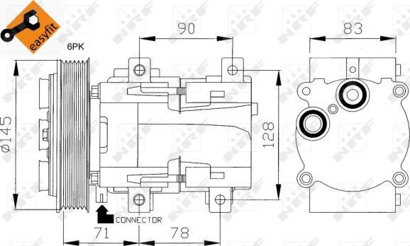 NRF 32085 - Kompresor, klimtatska naprava www.parts5.com