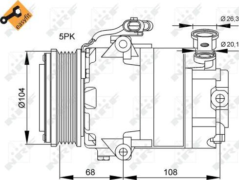 NRF 32082 - Compressor, air conditioning parts5.com