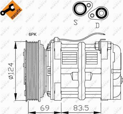 NRF 32038 - Compresor, aire acondicionado www.parts5.com