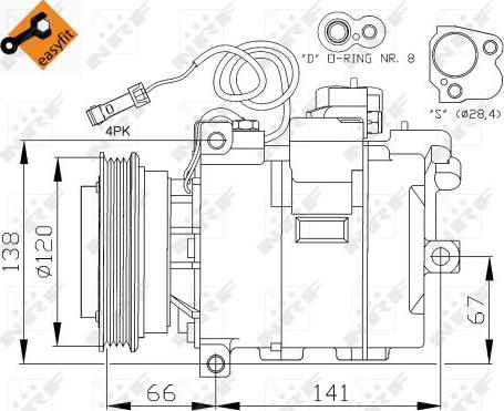 NRF 32104 - Compressor, air conditioning parts5.com