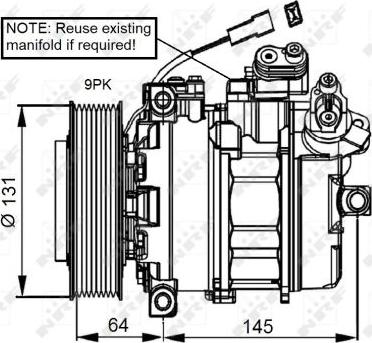 NRF 32821 - Kompressori, ilmastointilaite www.parts5.com