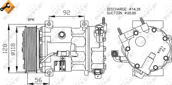 NRF 32240 - Kompresor, klima-uređaj www.parts5.com