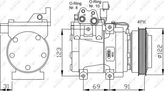 NRF  32200G - Συμπιεστής, συστ. κλιματισμού www.parts5.com