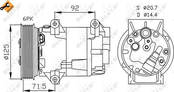 NRF 32208 - Компрессор кондиционера www.parts5.com