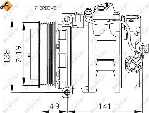 NRF 32215 - Compressor, air conditioning parts5.com