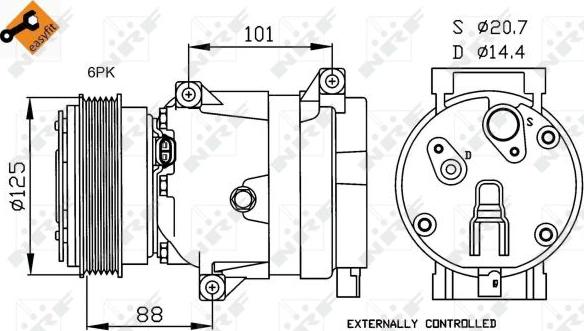 NRF 32231 - Compresor, aire acondicionado www.parts5.com