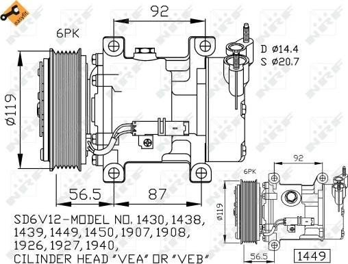 NRF 32227 - Compresor, climatizare www.parts5.com