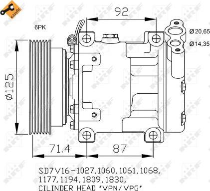 NRF 32742 - Compressor, air conditioning parts5.com