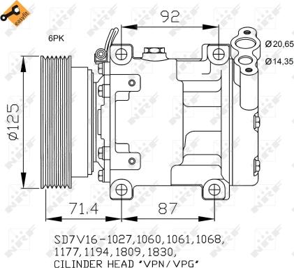 NRF 32742 - Kompresor, klima-uređaj www.parts5.com