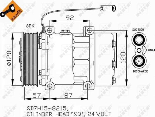 NRF 32752 - Συμπιεστής, συστ. κλιματισμού www.parts5.com