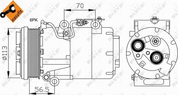 NRF 32722 - Compresor, aire acondicionado www.parts5.com