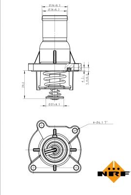 NRF 725046 - Termosztát, hűtőfolyadék www.parts5.com