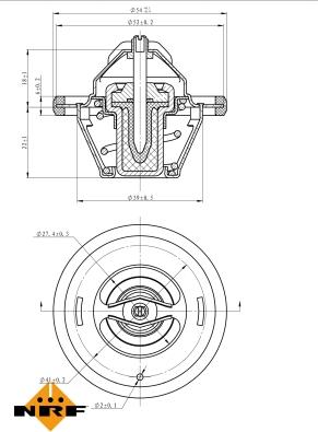 NRF 725064 - Termosztát, hűtőfolyadék www.parts5.com