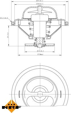 NRF 725086 - Thermostat, coolant www.parts5.com