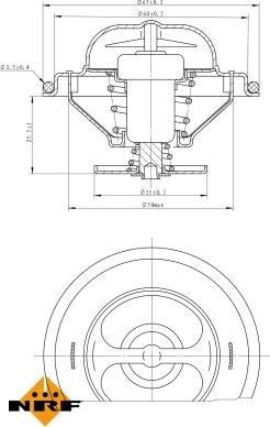 NRF 725070 - Thermostat, coolant www.parts5.com