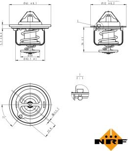 NRF 725143 - Thermostat, coolant www.parts5.com