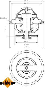 NRF 725103 - Termosztát, hűtőfolyadék www.parts5.com